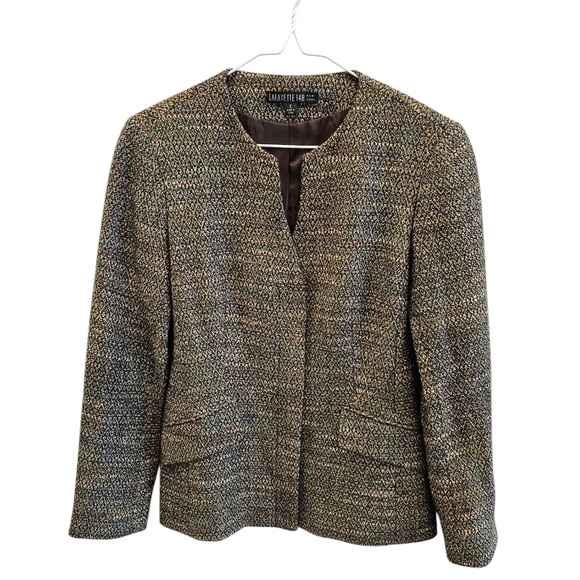 Lafayette 148 New York Wool Blend Tweed Womens Blazer - Picture 7 of 7